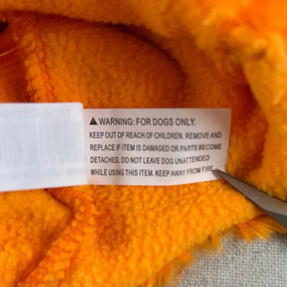 Pumpkin Halloween Costume for Small Dog Fuzzy Orange Hoodie